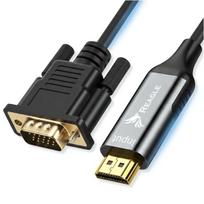 REAGLE HDMI į VGA kabelis 1 m Full HD 1080p – Vaizdo konvertavimas HDMI → VGA, Plug & Play, Idealiai tinka monitoriui / projektoriui