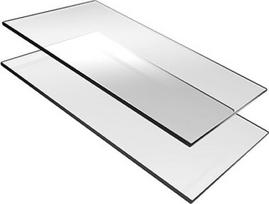 Karščiui atsparus židinio stiklas 170 x 170 x 4 mm