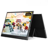Nešiojamas LCD monitorius Mucai 15,6" 1920x1080 IPS USB-C HDMI