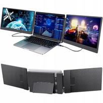 Monitorius Triple Laptomo S3 2024, papildomi 2x14" FHD IPS ekranai nešiojamajam kompiuteriui