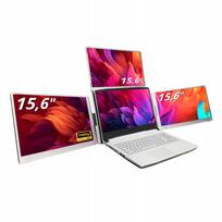 Nešiojamas 3 x 15.6" IPS monitorių rinkinys, USB-C, tinka 12"-17" nešiojamiems kompiuteriams