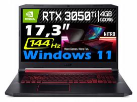 Nešiojamas kompiuteris žaidimams ACER NITRO i5 32GB 512GB M.2 SSD RTX3050Ti W10/W11