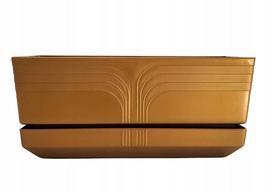 Stačiakampis vazonas su stovu gold 22 x 11 KORADO plastikas