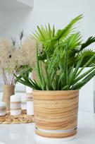 Gėlių vazonas su stovu BAMBOO, skandinaviško medžio imitacija, 12