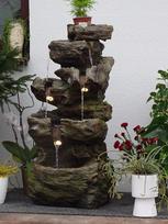 Dekoratyvinis sodo fontanas Water Rocker, 103 cm, su LED ašimi