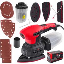 Ekscentrinis šlifuoklis 125mm 1300W 3in1 su 3 padais, 6 švitriniai popieriai