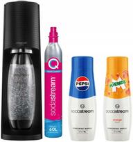 SodaStream Express Terra juodas rinkinys su Pepsi sirupu 440 ml ir Mirinda 440 ml