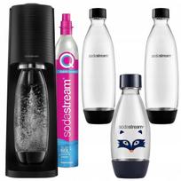 Vandens sodintuvas SodaStream Terra su 2 buteliais 1L ir mažu Raccoon 0,5L buteliu