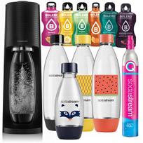 Sodastream Terra sodų prisotinimo kasetės CO2 buteliai x4 su Bolero granato skonio pakeliais