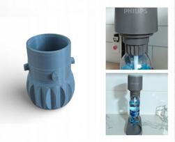 Adapteris PET buteliui Philips 4901 QuickTwist, pilkas