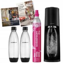 Saturatorius SodaStream Terra juodas, 2 buteliai, CO2, receptų e. knyga