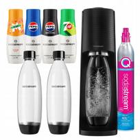 Vandens gazinimo aparatas SodaStream Terra, 2 buteliai, 4 sirupai (440 ml: Pepsi, Pepsi Max, 7UP)