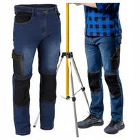Darbo kelnės DEDRA JEANS LD/54, tamprios, džinsinis audinys