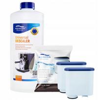 Vandens filtras Saeco AL-Clean kavos aparatui, 2 vnt., universalus nukalkinimo skystis 1 l