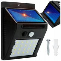 Lauko sodo LED saulės lempa su judesio ir sutemų jutikliais, 20 LED