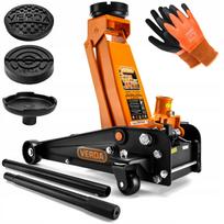 Žemas hidraulinis automobilio domkratas 3T 130-490mm Frog