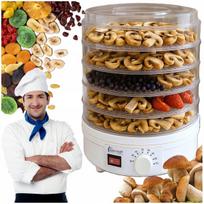 Maisto džiovyklė vaisiams ir daržovėms MUSHROOMS 5 SIT 600W, permatoma