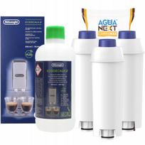 Vandens filtras Agua Next 3 vnt. ir originalus Delonghi nukalkinimo skystis