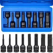 Smūginės galvutės raktams HEX H5-H19 1/2" 5-19 mm