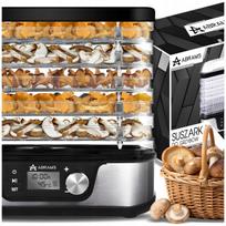 Daržovių ir vaisių džiovyklė 600W, temperatūros valdymas, laikmatis, 5 sietai