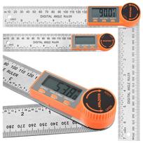 Skaitmeninis kampo matuoklis 360° su 200 mm liniuote ir LCD ekranu