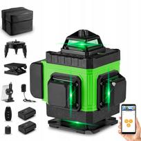 Lazerinis 360° kryžminis gulsčiukas 4D, 2x AKU