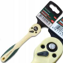 Ratchetas ROCKFORCE 1/4" plastikinis, antikorozinis, 155 mm, 72 dantų