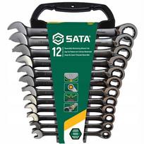 Raktų rinkinys SATA 12 vnt. Flat Eyelet Ratchet 08044