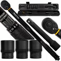 Ratų momentinis raktas 1/2 28-210Nm CrMO&CrV su 3 galvutėmis 17, 19, 21mm