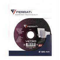 Deimantinis diskas Ferrati VETRO 125 mm akmens masės pjovimui ir šlifavimui