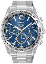 Vyriškas laikrodis Lorus RZ511AX9, chronografas, saulės baterija, mėlynas ciferblatas, BAR 10