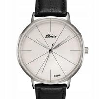 Vyriškas laikrodis BŁONIE ZODIAK ZEBRA balta ciferblatas odinė apyrankė 42 mm