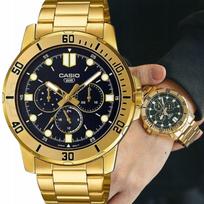 Vyriškas laikrodis Casio MTP-VD300G-1EUDF auksinis ant apyrankės