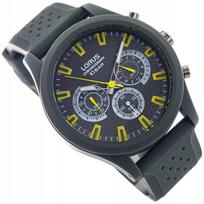 Vyriškas laikrodis Lorus RT377JX9 pilkas, chronografas, dirželis, chronometras, data, 100 m