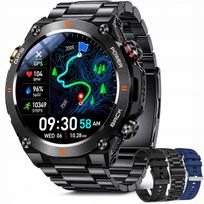 Vyriškas laikrodis SMARTWATCH RBN su GPS, kompasu, barometru, pokalbio funkcija, 600 mAh baterija