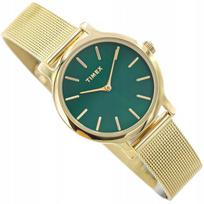 Moteriškas laikrodis TIMEX TW2W87300 Transcend auksinis su metaline apyranke