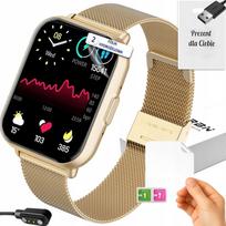 Moteriškas išmanusis laikrodis su Bluetooth, skambučiais, pranešimais, kraujospūdžio, miego ir širdies ritmo stebėjimu