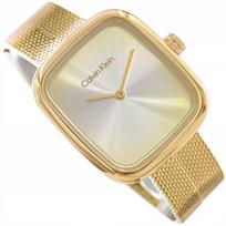 Moteriškas laikrodis Calvin Klein 25100099 Adore auksinis ant tinklelio apyrankės