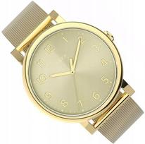 Moteriškas laikrodis Timex TW2Y68900, 38 mm, auksinis tinklelis, šampaniniai skaičiai