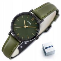 Moteriškas laikrodis CASIO LTP-VT02BL-3A, žalias, su dovanų dėžute
