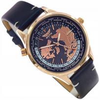 Moteriškas laikrodis AVIATOR AVW8660L05, violetinis, su pasaulio žemėlapiu
