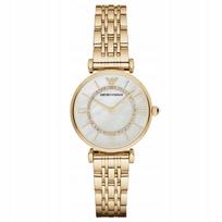 Moteriškas laikrodis EMPORIO ARMANI AR1907, perlų masė, auksinis, 32 mm