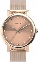 Moteriškas laikrodis TIMEX Originals, rožinio aukso spalvos, elegantiškas, su apyranke