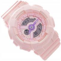 Moteriškas laikrodis Casio BA-110AH-4AER Baby-G, rožinis, sportinis dirželis, 10BAR