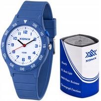 Laikrodis XONIX mėlynas 10 ATM LED apšvietimas japoniškas mechanizmas Y121E