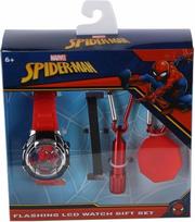Vaikiškas skaitmeninis laikrodis ACCUTIME SPIDERMAN LED dovanų rinkinys