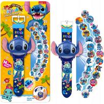 Vaikiškas laikrodis su Lilo ir Stich 3D projektoriumi
