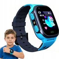 Vaikiškas GPS išmanusis laikrodis, dvikryptis skambutis, ABS+Silikonas, mėlynas