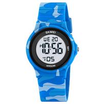 Vaikiškas elektroninis laikrodis SKMEI su chronometru ir žadintuvu, 12/24 formatas