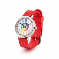 Vaikiškas laikrodis Kiddus Time Teacher Polish Red 2140